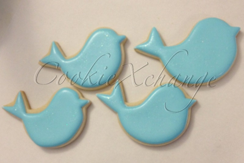 Snow White Blue Bird Decorated Cookie Favors Baby shower or just for fun
