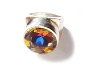 Vintage Swarovski Crystal Starburst Ring