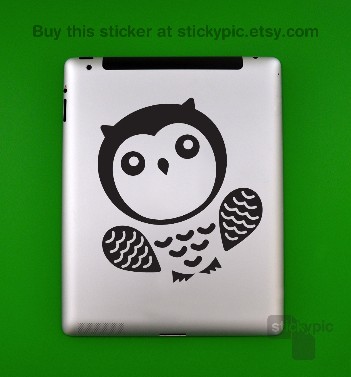 iPad - Mr Owl (Laptop Decal Removable Vinyl Laptop Sticker Computer Decal PC Apple Macbook Mac Geekery Wall Sticker Nature)