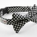 Houndstooth Bow Tie Dog Collar