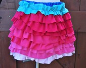 Girls Ruffle Skirt Upcycled Knit Made to Order