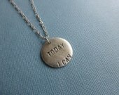 Today I can hand stamped metal necklace, AA, recovery, cancer strength, inspiration, strong, hope, encouragement, jewelry, necklace