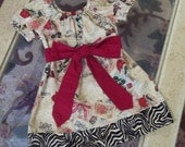 CLEARANCE SALE Girls Valentines Day Peasant Dress Be Mine Collection