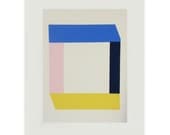small geometric screenprint. Original and handmade, bold modernist art for your walls