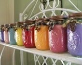 Love Spell Scented Mason Jar Candle. Handmade Triple Scented Container Candle