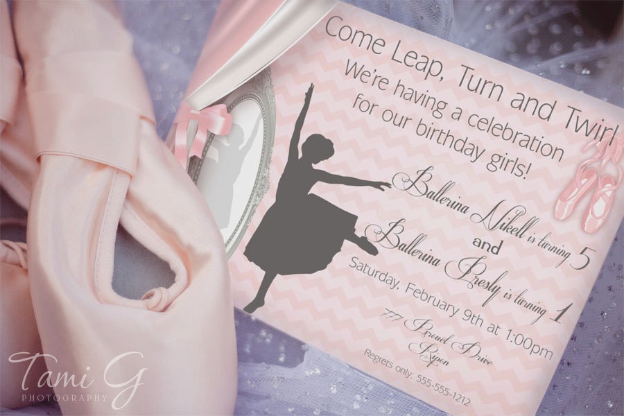 Ballet Party Invitation - Classic Ballet Party Collection - Seen on Hostess with the Mostess - Karas Party Ideas - Gwynn Wasson PRINTABLES