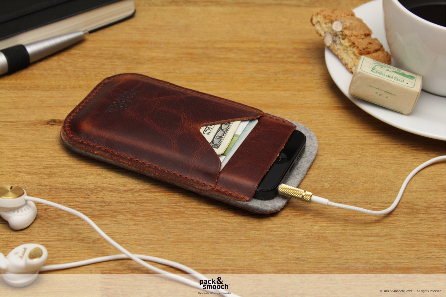Pack & Smooch iPhone 5 wallet case iphone 5 wallet sleeve iphone 5 cover iphone 5 leather wallet -HERDWICK- HE-5-GLB