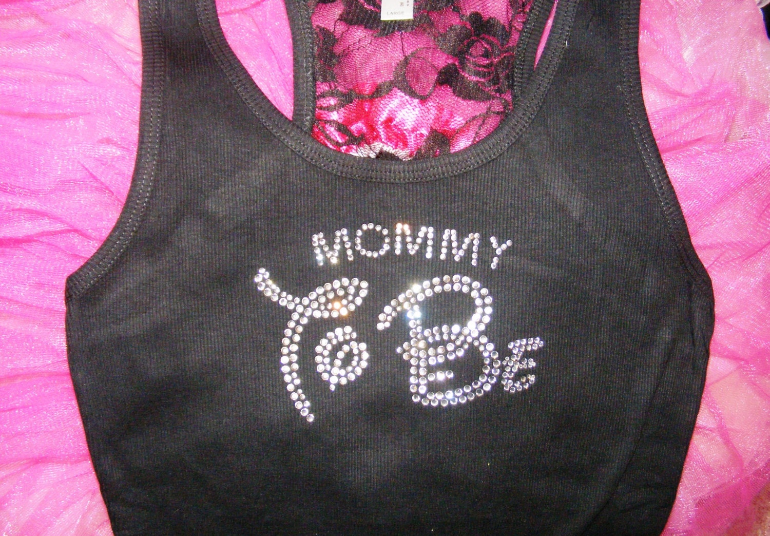 Mommy To Be Maternity Tank Top Shirt: Crystal Rhinestone, Baby shower gift idea, Boy , Girl, Pink, Blue, small,medium, large,1x, 2x, 3x