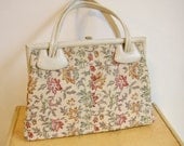 1960s Handbag // Vintage Tapestry Purse // Flower Bomb