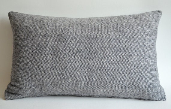 Sukan / SOFT Gray Wool  Pillow Cover, Decorative Pillow, Throw Pillow Covers, Accent Pillows, Gray Lumbar Pillow