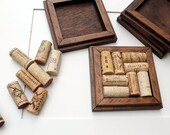Wine Cork Crafts - DIY Wood Coasters - reclaimed wood - brown - distressed wood - save your corks