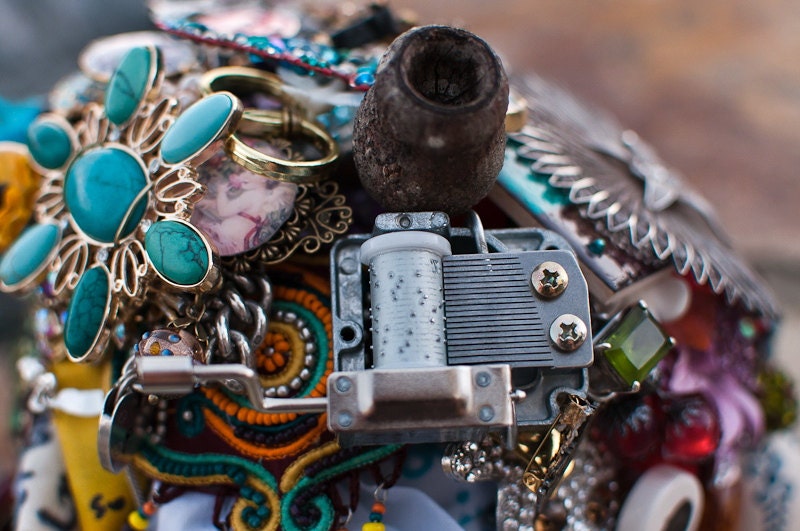 Custom Memory Brooch Bouquet - send me jewelry, small toys, bottle caps, watches and anything else I can put a wire on