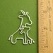 Giraffe Necklace, Mother and Baby, Sterling Silver, Made To Order
