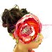 Giant Boutique Flower headband on a stretch lace headband Sea Flower