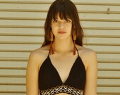 Night Sky Crochet Festival Top / Embroidered Bikini/ Tribal / Native American / Bohemian / Gypsy / Hippie