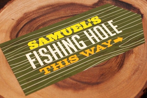 Party Sign (Large) from the Vintage Fishing DIY Printable Collection by Spaceships and Laser Beams Il_570xn