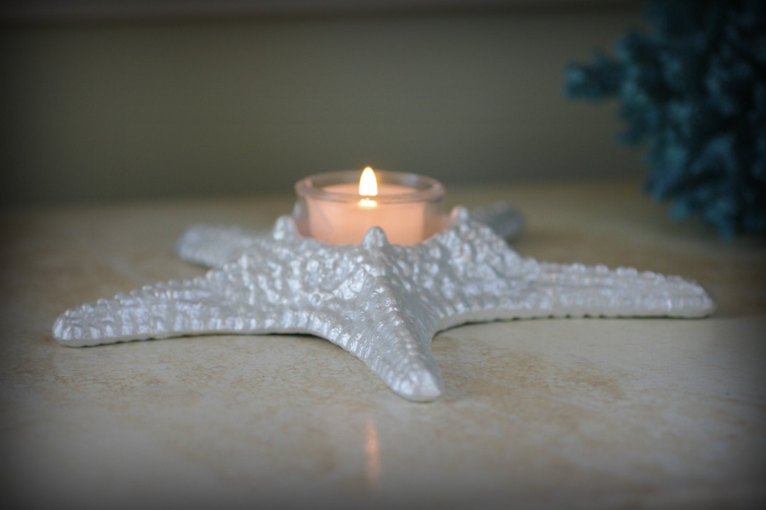 Cast Iron Knobby Starfish Candle Holder Votive - PICK YOUR COLOR