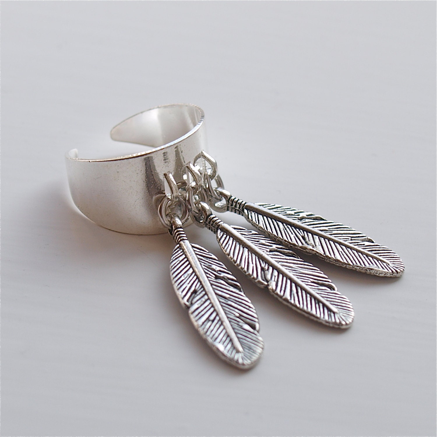 Feather Charm Ring