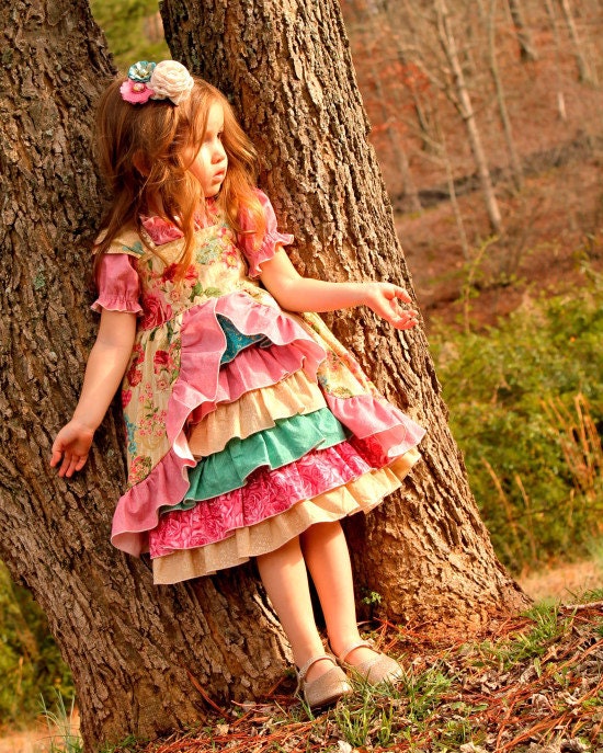 Victorian Ruffles Special Occasion  Dress Sizes 6, 7, 8