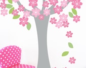 Tree Wall Decal, Tree Blossom, Large Decal, Play Room Wall Decal, Nursery Decor, baby Gift, Owls and Tree