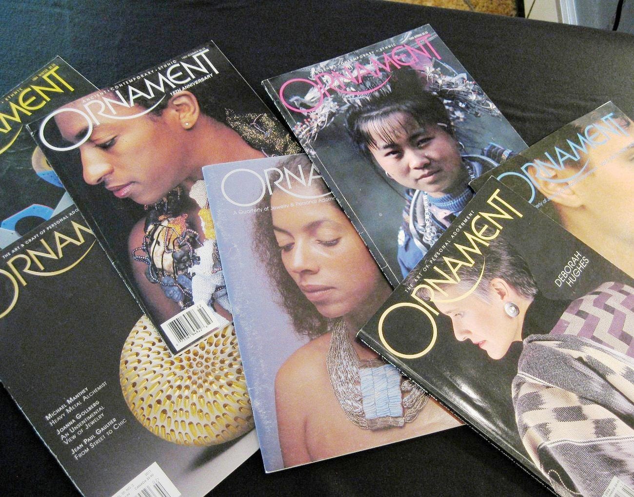 Ornament magazines, seven back issues, 1983 to 2011