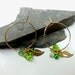 Gold Hoop Earrings,Green leaf earrings,Green Hoops Earrings ,Black Friday Etsy Cyber Monday Etsy