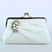 EllenVintage Silk Chiffon Clutch with Brooch, Wedding clutch, Wedding bag, Bridal clutch, Purse for wedding