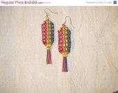 Spring into Spring Macrame Rainbow Earrings