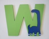 Dinosaur  Wood Letters Handmade nursery  safari animals Baby Boy wooden