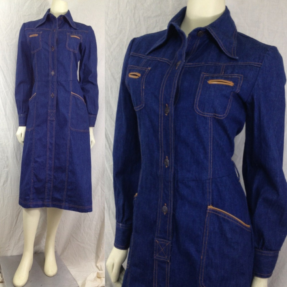 Vintage Swedish denim dress Big Brother & The Holding Co. 1970s or 1990s