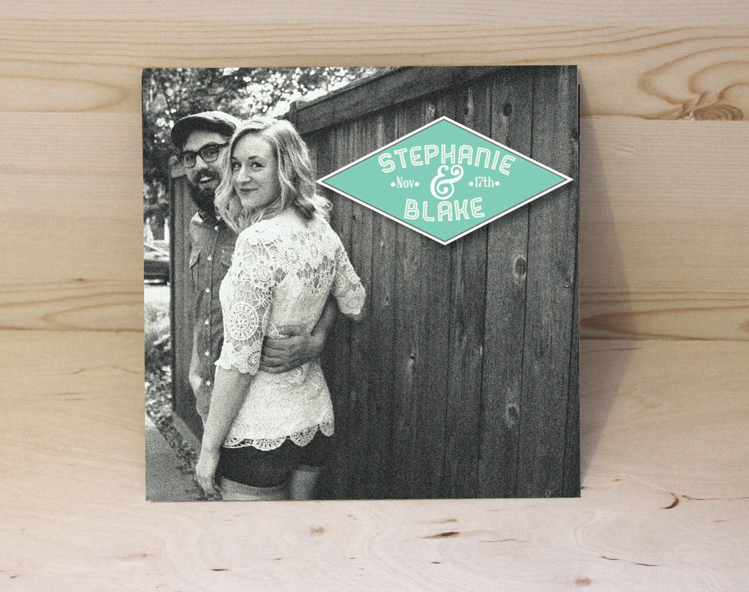 Vintage Vinyl Record Wedding Invitation (Authentic Music Vinyl)
