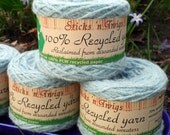 RECYCLED YARN - Partly Cloudy - lambswool/angora blend - worsted weight