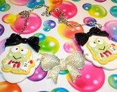 Keroppi Frog Necklace realistic cookie cameo Kawaii Cuteness Whimsical statement character necklace