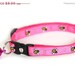 ON SALE Bumble Bee Cat Collar - Bees on Pink - Large Cat Collar