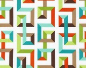 One Yard-Fancy Flight from Nancy Mims for Robert Kaufman-Maze Stripe in Garden