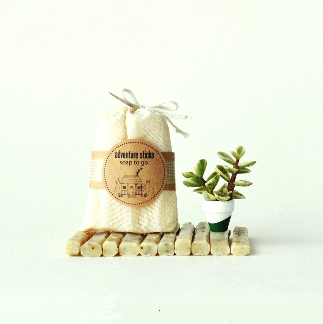 JUNE SALE - Travel Size Soap To Go. - Lavender Vanilla Oatmeal Mint -  Adventure Sticks - One Time Use Soap Sticks