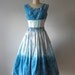 vintage 1950s dress / 50s dress / Blue Skies