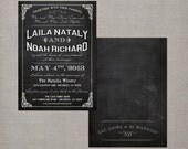 Chalkboard Wedding Invitation - the "Laila"
