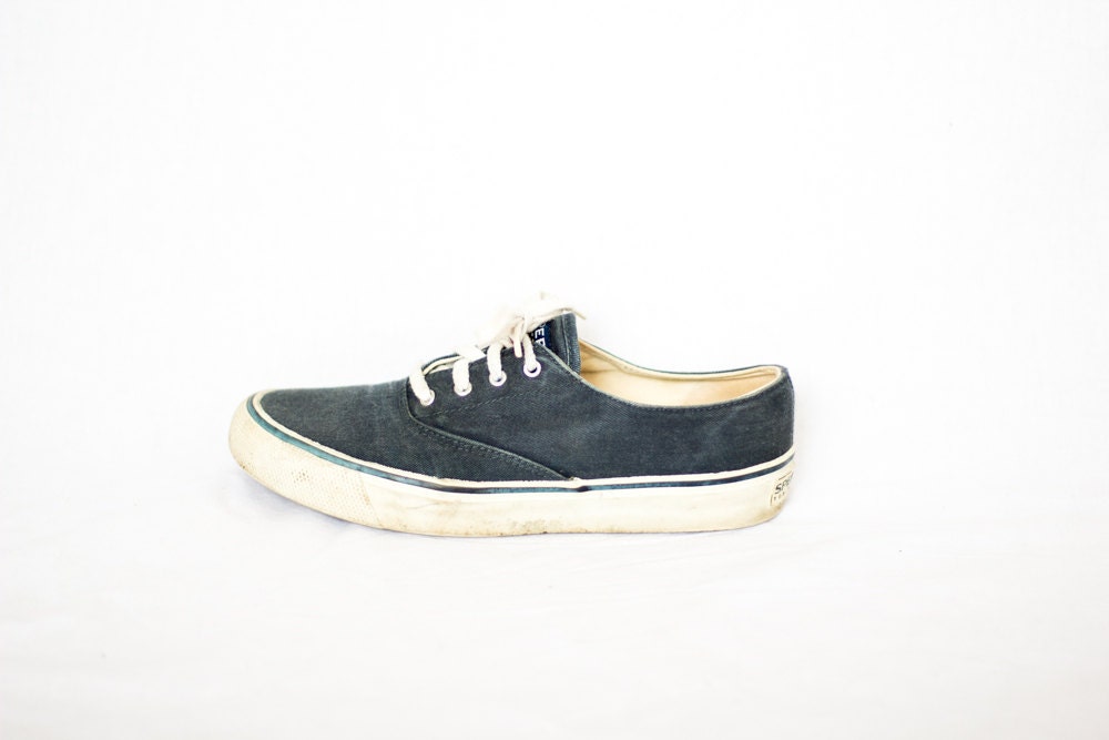 sperry top sider navy nautical sneakers size 6.5