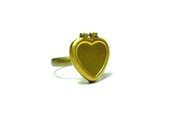 Vintage Locket Ring - Heart Locket Ring
