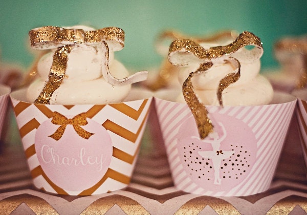 Ballerina/Ballet Party Cupcake Wrappers - Printable