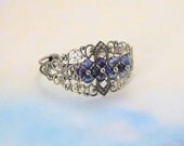 Vintage earring cuff bracelet . Recycled jewelry. Flower patch. One of a kind. Free international shipping