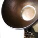 Moonlight Black Gold Ceramic Lace Bowl with Heart Lace Cutlery Rest Set-Hideminy Lace Series