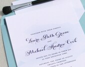 Modern Watercolor Wedding Invitation-Watercolor Painting for Destination Wedding-ANNIE