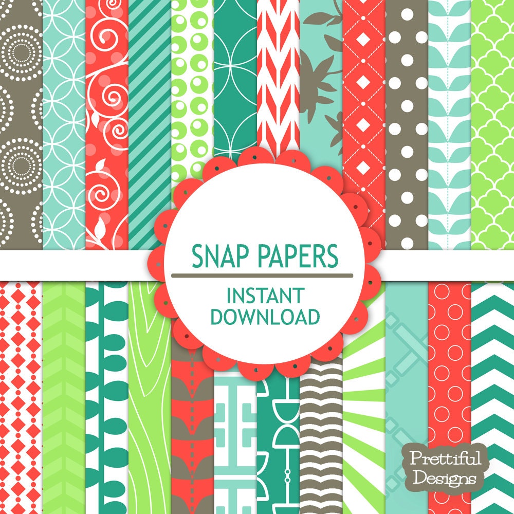 Digital Paper Pack - Personal and Commercial Use - Snap (559) Il_570xn