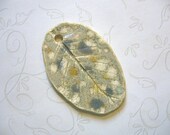Gold Mine Ceramic Leaf Pendant