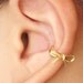 Ear Cuff Silver Bow Dainty Ear Wrap Earcuff