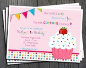Cupcake Birthday Invitation - FREE Thank You Card included Il_170x135