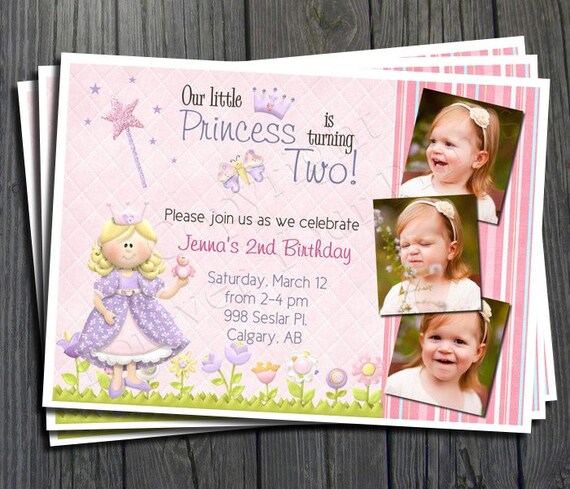 Princess Invitation - includes FREE Thank You Card Il_570xn