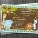 Jungle Birthday Invitation - FREE Thank You Card included